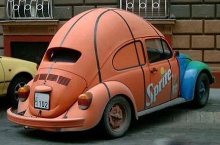 Автомобиль в виде баскетбольного мяча - «Техника»