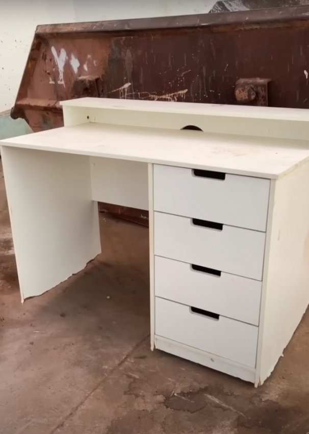 Полезное и стильное обновление старого и громоздкого компьютерного стола - «Мебель»