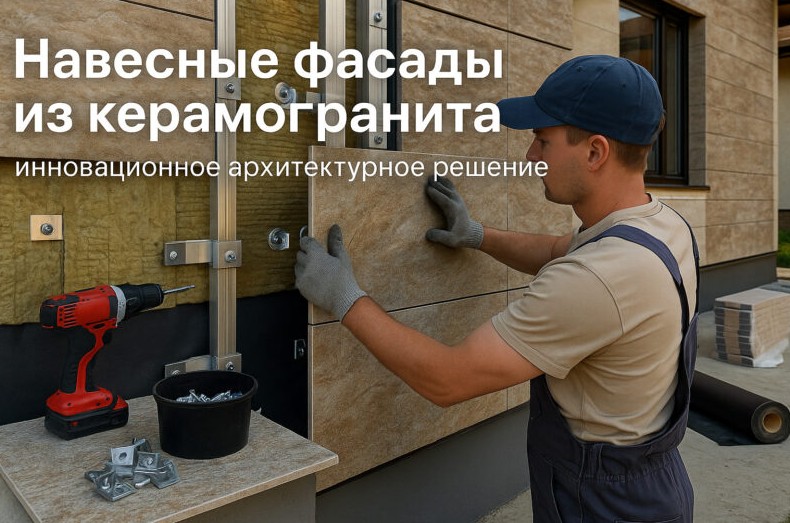 Навесные фасады из керамогранита - «Советы»