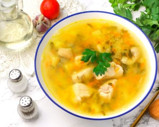 Чечевичный суп с курицей